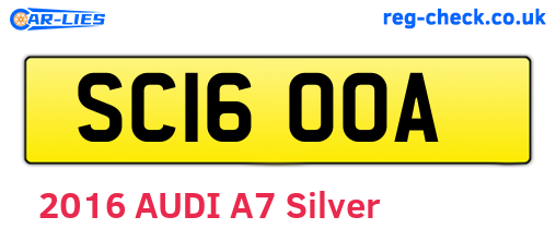 SC16OOA are the vehicle registration plates.