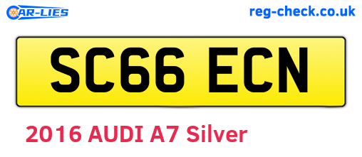 SC66ECN are the vehicle registration plates.