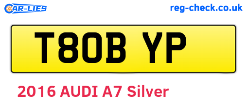 T80BYP are the vehicle registration plates.