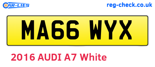 MA66WYX are the vehicle registration plates.