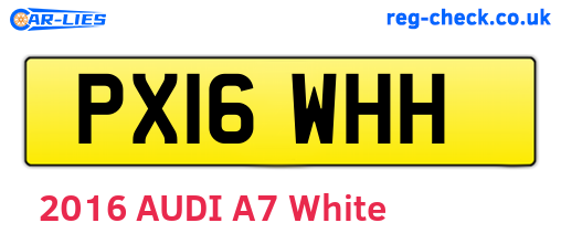 PX16WHH are the vehicle registration plates.