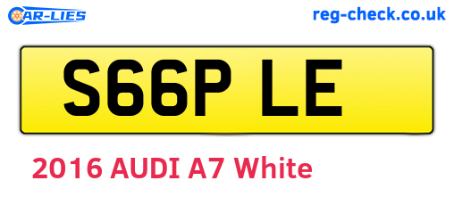 S66PLE are the vehicle registration plates.