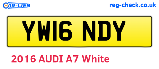 YW16NDY are the vehicle registration plates.