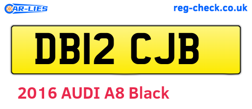DB12CJB are the vehicle registration plates.