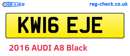 KW16EJE are the vehicle registration plates.