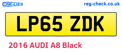 LP65ZDK are the vehicle registration plates.
