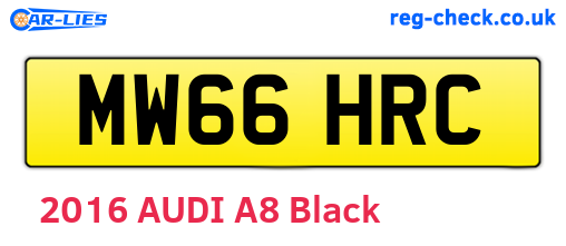 MW66HRC are the vehicle registration plates.