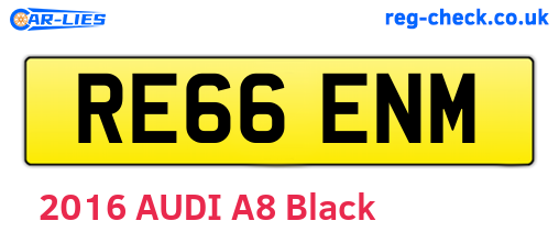 RE66ENM are the vehicle registration plates.