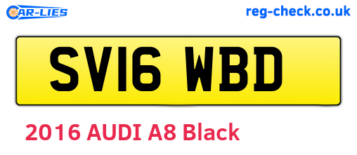 SV16WBD are the vehicle registration plates.