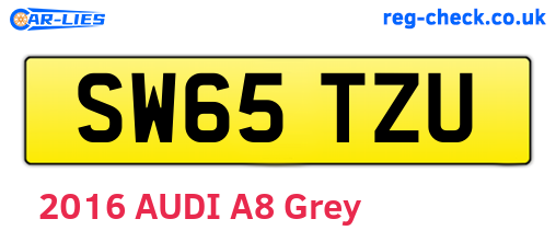 SW65TZU are the vehicle registration plates.