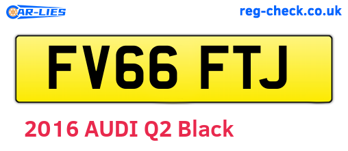 FV66FTJ are the vehicle registration plates.