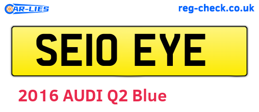 SE10EYE are the vehicle registration plates.