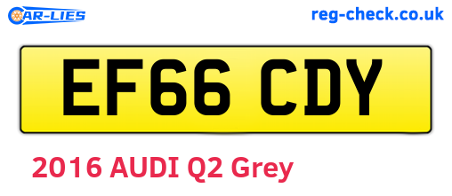 EF66CDY are the vehicle registration plates.