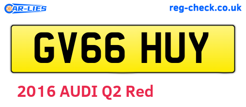 GV66HUY are the vehicle registration plates.