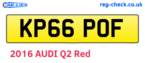 KP66POF are the vehicle registration plates.