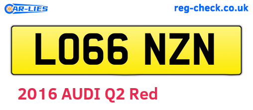 LO66NZN are the vehicle registration plates.