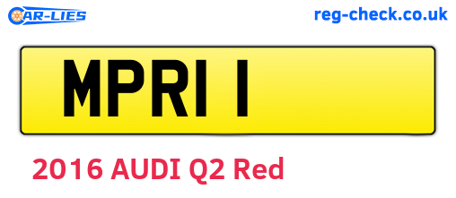 MPR11 are the vehicle registration plates.