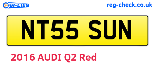 NT55SUN are the vehicle registration plates.