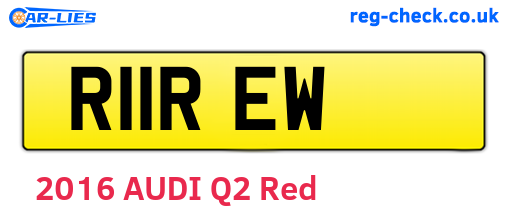 R11REW are the vehicle registration plates.