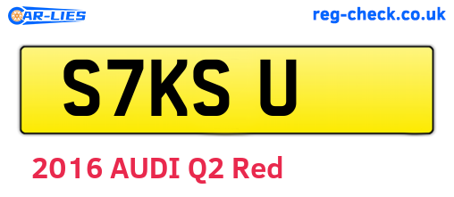 S7KSU are the vehicle registration plates.