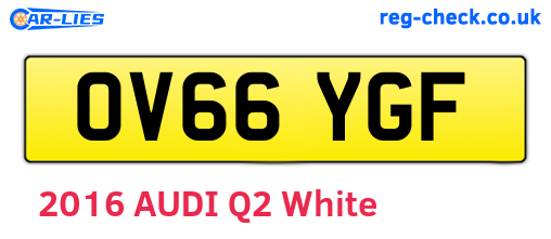 OV66YGF are the vehicle registration plates.