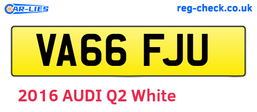 VA66FJU are the vehicle registration plates.