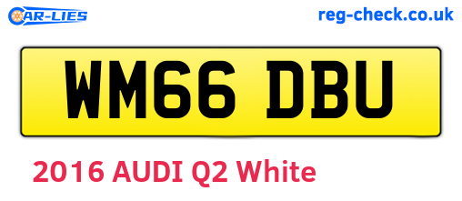 WM66DBU are the vehicle registration plates.