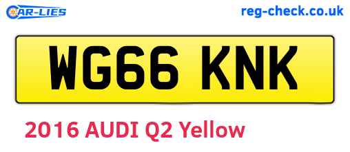 WG66KNK are the vehicle registration plates.
