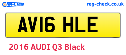 AV16HLE are the vehicle registration plates.