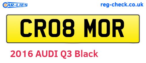 CR08MOR are the vehicle registration plates.