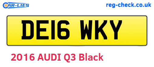 DE16WKY are the vehicle registration plates.