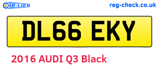 DL66EKY are the vehicle registration plates.