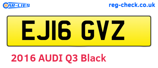 EJ16GVZ are the vehicle registration plates.