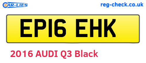 EP16EHK are the vehicle registration plates.