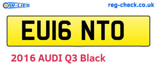 EU16NTO are the vehicle registration plates.
