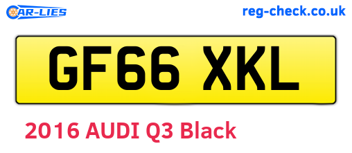 GF66XKL are the vehicle registration plates.