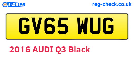 GV65WUG are the vehicle registration plates.