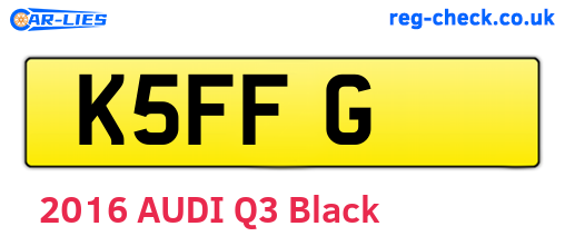 K5FFG are the vehicle registration plates.