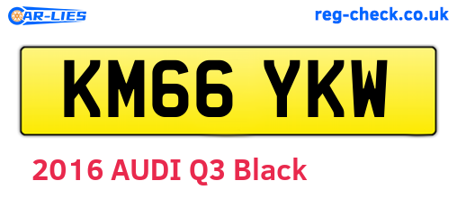 KM66YKW are the vehicle registration plates.