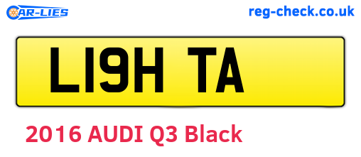 L19HTA are the vehicle registration plates.