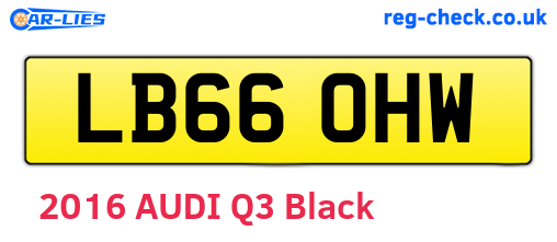 LB66OHW are the vehicle registration plates.