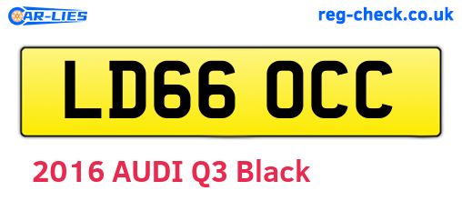 LD66OCC are the vehicle registration plates.