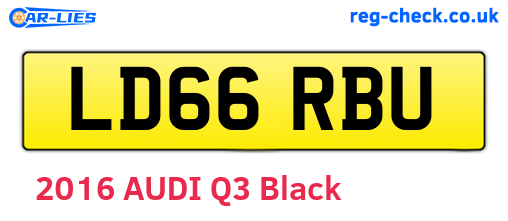 LD66RBU are the vehicle registration plates.