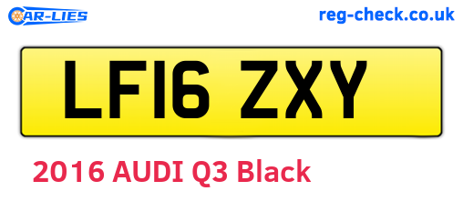 LF16ZXY are the vehicle registration plates.