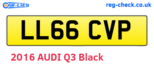 LL66CVP are the vehicle registration plates.