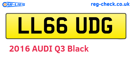 LL66UDG are the vehicle registration plates.