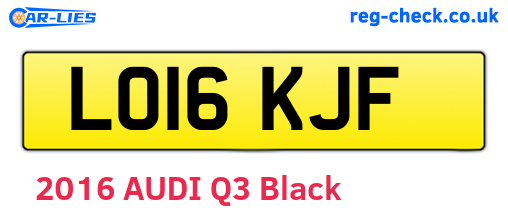 LO16KJF are the vehicle registration plates.
