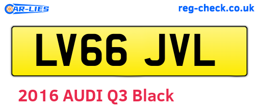LV66JVL are the vehicle registration plates.