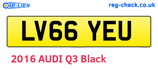 LV66YEU are the vehicle registration plates.