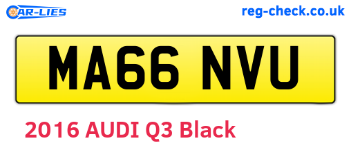 MA66NVU are the vehicle registration plates.